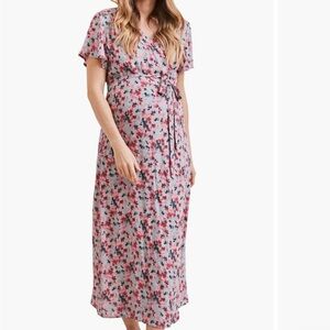 Maternity Floral Midi Dress